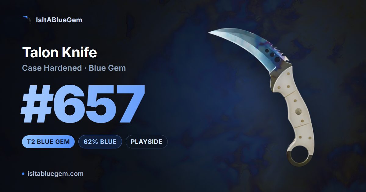 Talon Knife Pattern #657 - Tier T2 (playside) | isitabluegem