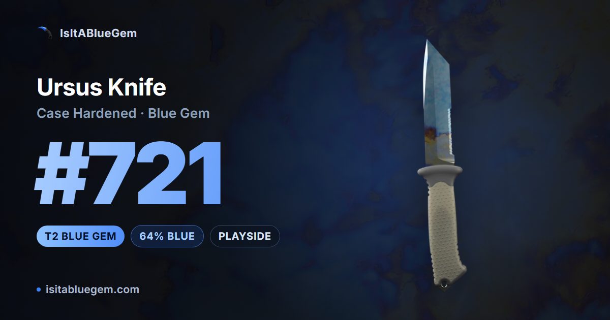 Pattern 721 Ursus Knife Pattern #721 - Tier T2 (playside) | isitabluegem
