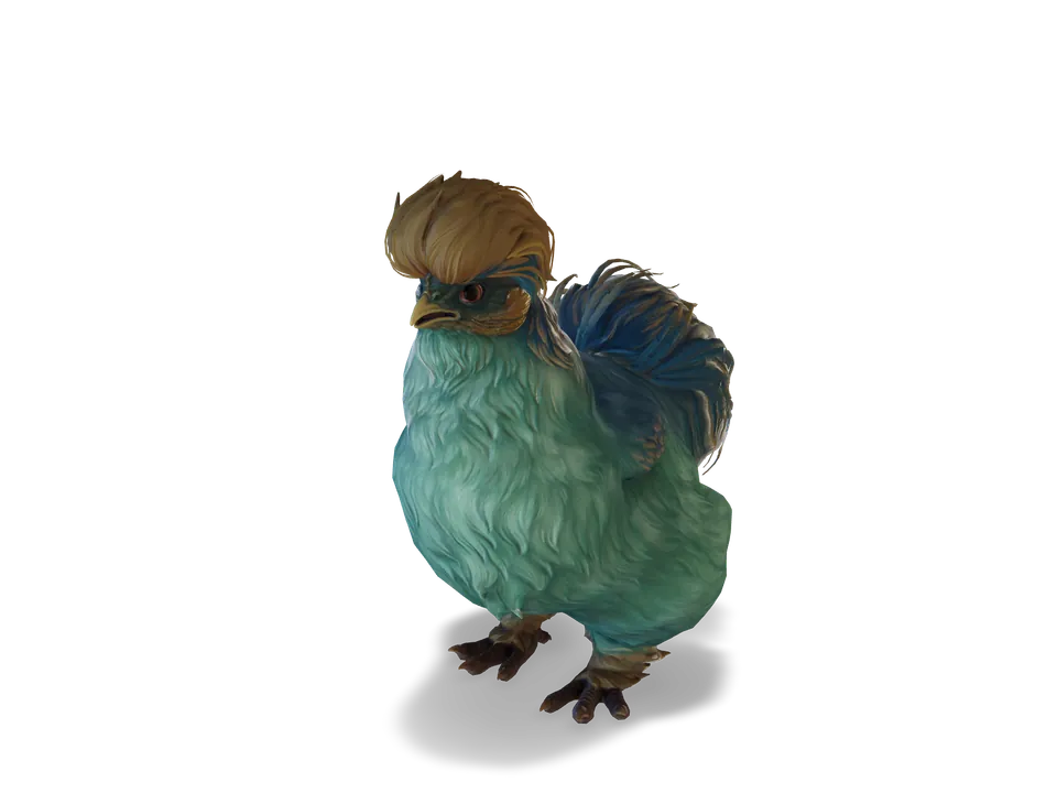 Курка Silkie Aqua with Yellow з CS2 у 3D