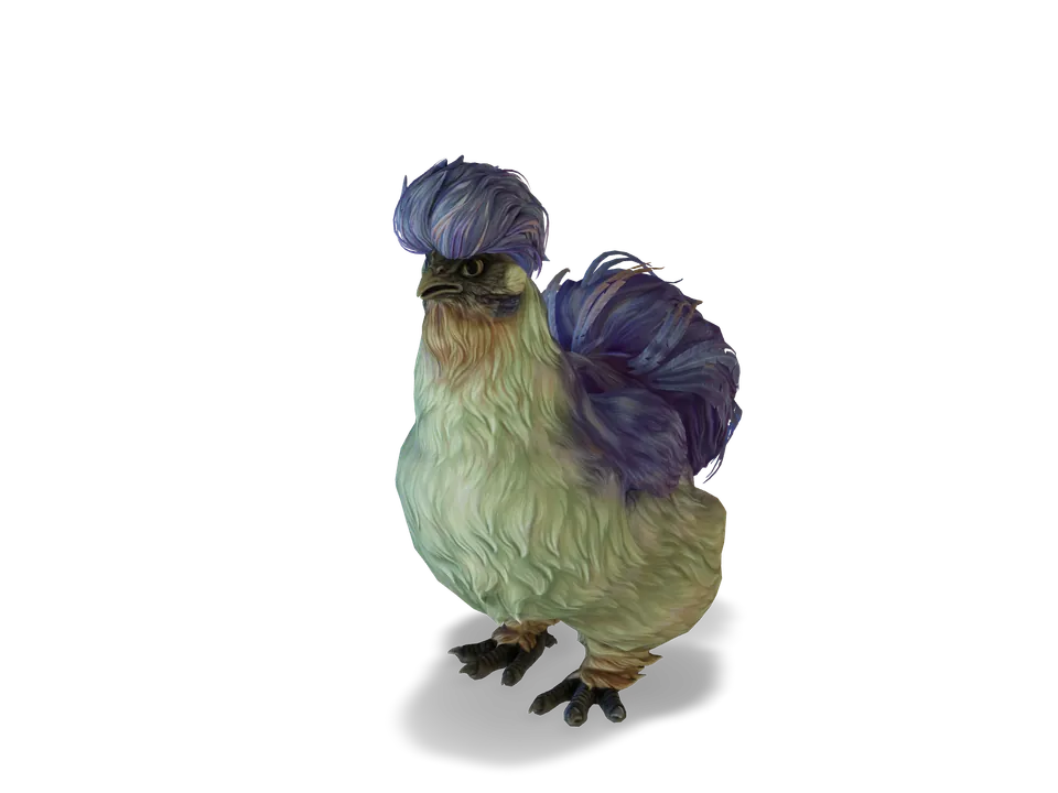 Курка Silkie Blue with Red Beard з CS2 у 3D