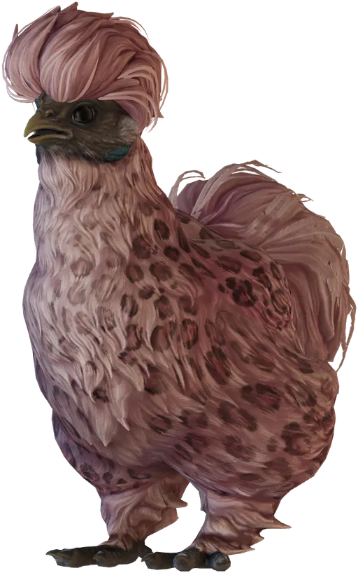 Une poule Silkie Leopard tachetée, seed 63590