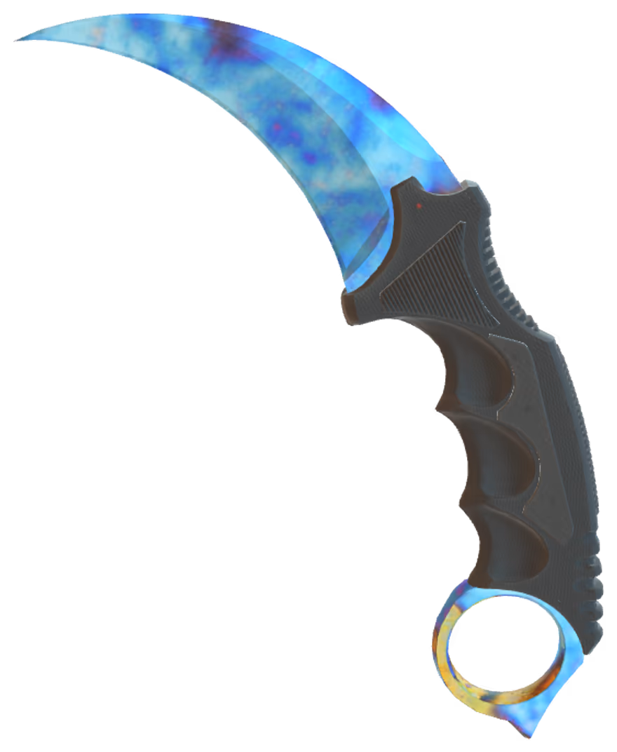 Karambit Case Hardened pattern 387, the Tier 1 blue gem